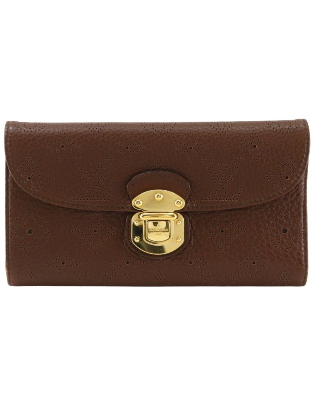 Louis Vuitton Portefeuille Amelia Monogram Mahina Brown Wallet